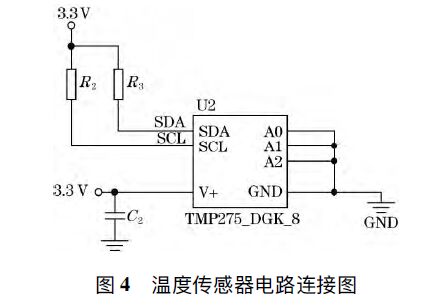 圖4 溫度傳感器電路連接圖 浪涌保護器溫度控制系統的設計