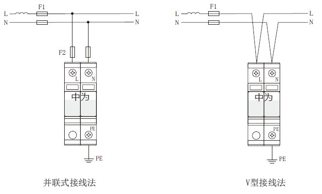 并聯接線和V型接線 浪涌保護器殘壓值怎么選,沖擊測試時殘壓很大怎么辦?