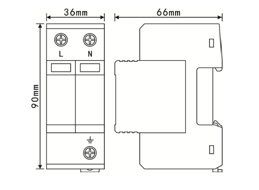 SPD4單相第二級限壓型電源防雷器（8/20us）過電壓保護器